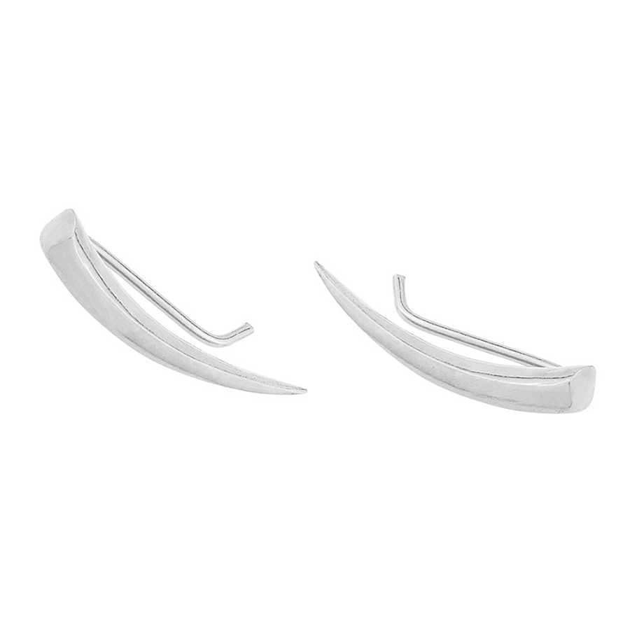 925 Sterling Silver Tooth Design Earcuff Earring - Edgy Style