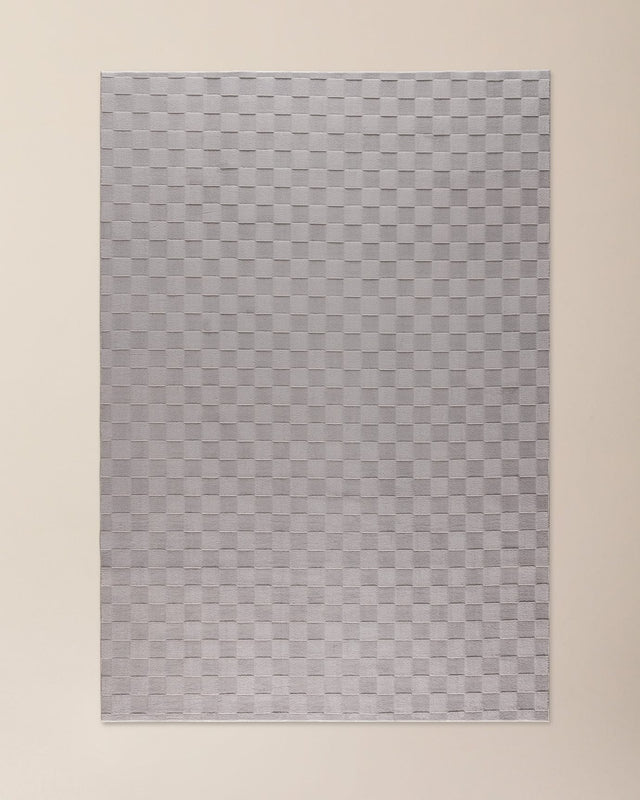 Durable Polyester Area Rug - Sophisticated Silk Relief Pattern