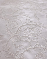 100% Cotton King Size Duvet Cover Set - Aulne Embroidered Design