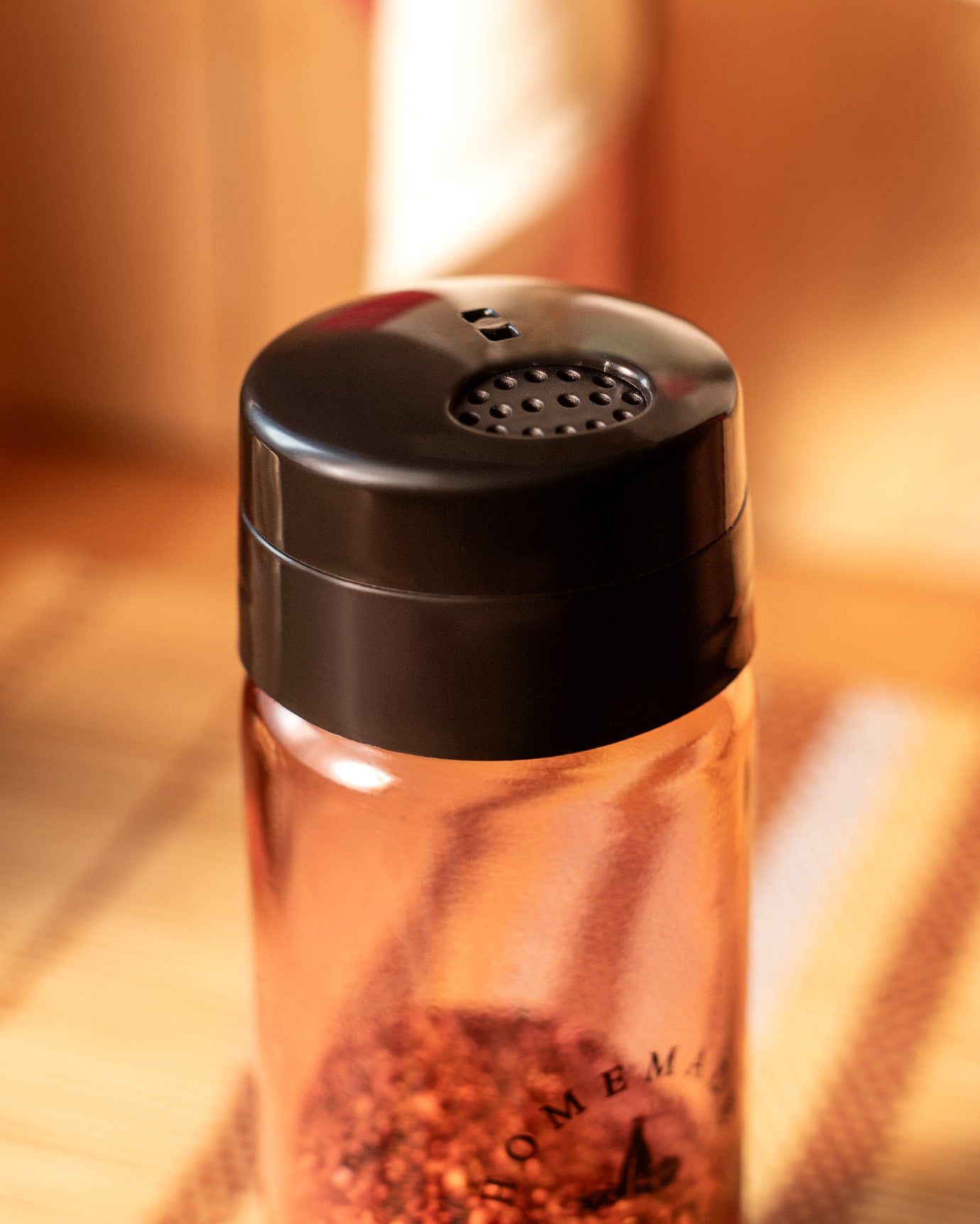 240ml Round Glass Spice Jar with Lid - Clear Kitchen Food Storage Container