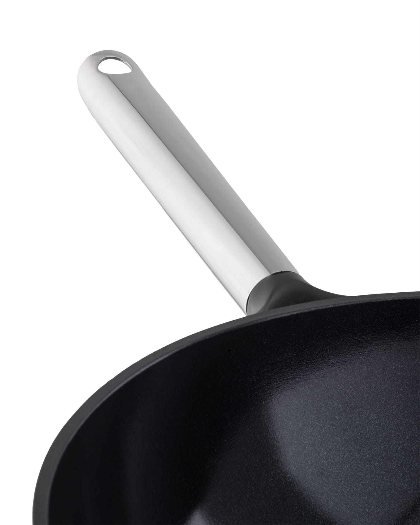 Non-Stick Brown 30 cm Wok Pan for Stir-Fry Cooking