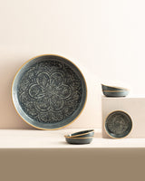 Metal 6-Piece Plate Set - Modern Rosalie Design
