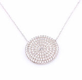Premium 925 Sterling Silver Large Circle Necklace