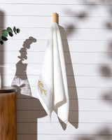 Pansy Embroidered Hand Towel - Soft Absorbent Decorative Bathroom Towel