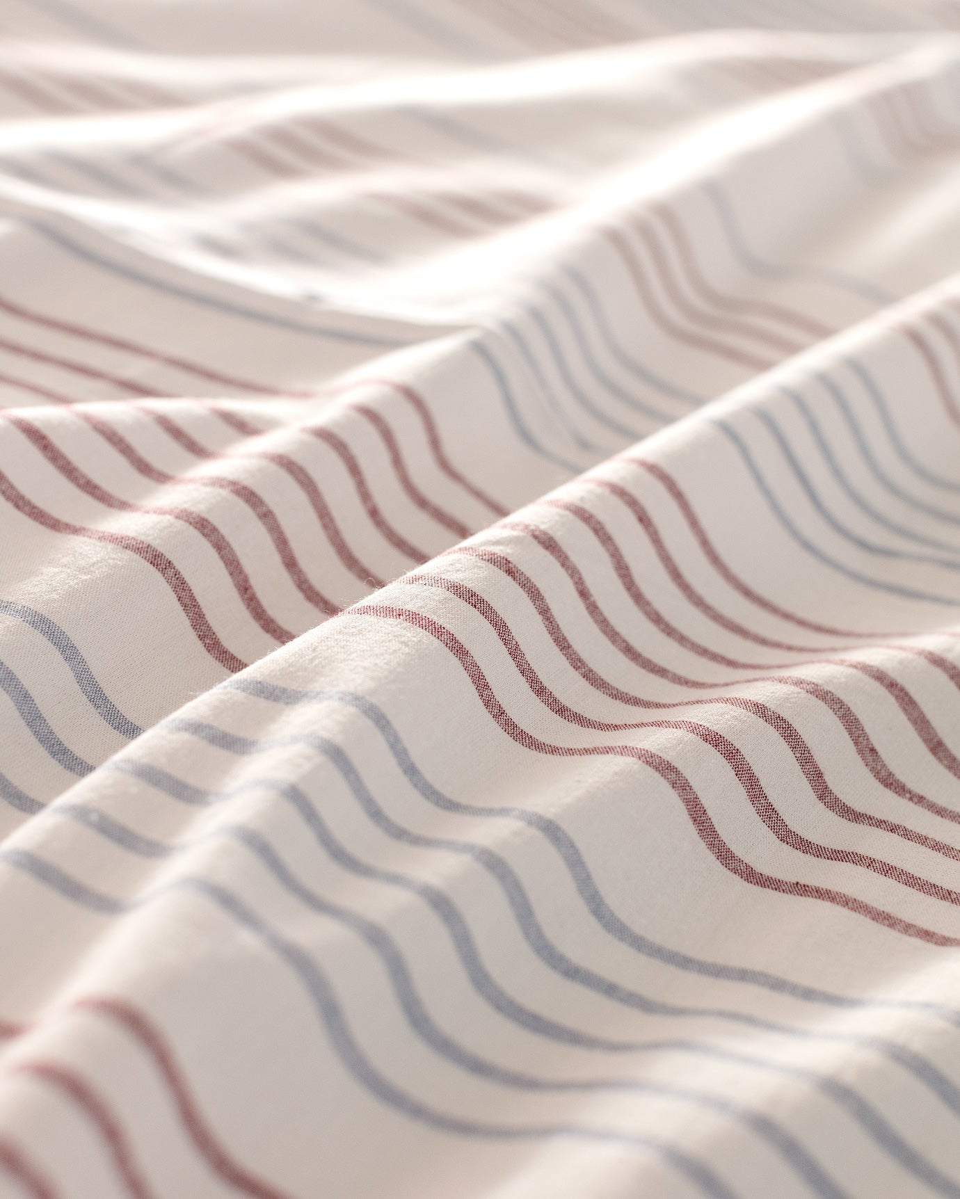 Cotton Blend Double Duvet Cover Set - Yarn-Dyed Texture