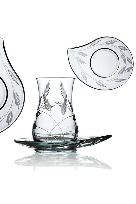 Decocia Nevasia Premium Turkish Tea Set - 6 Person, 12 Piece - TryAladdin