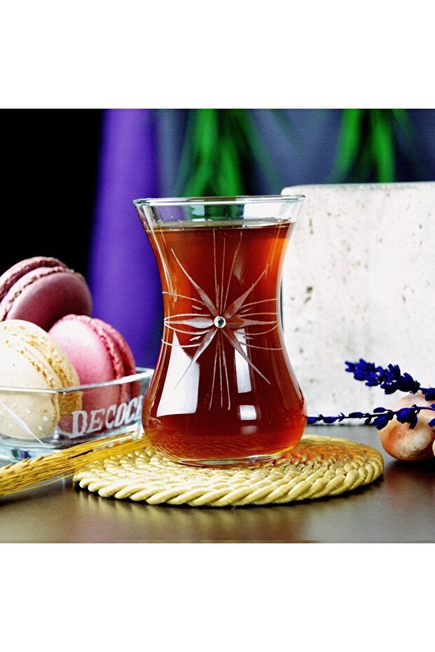 Decocia Premium Mira Pattern 6 - Person 12 - Piece Turkish Tea Set - 135cc - TryAladdin