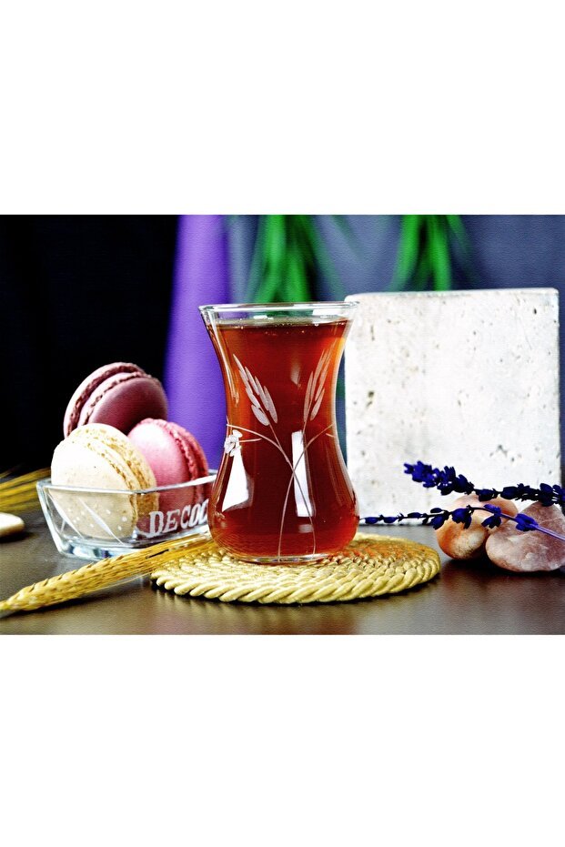 Decocia Professional 12 - Person 24 - Piece Turkish Tea Set - Botanical Gold Design, 135cc - TryAladdin