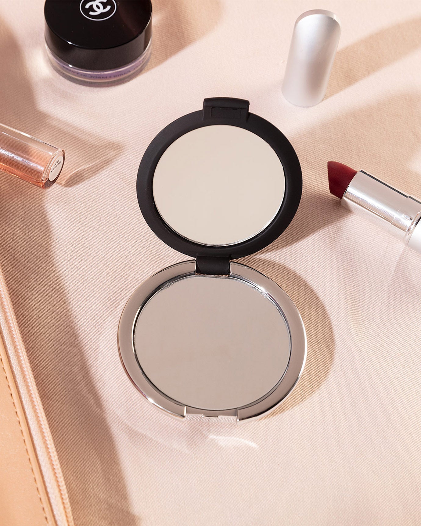 Compact Portable Travel Mirror for Makeup & Personal Care