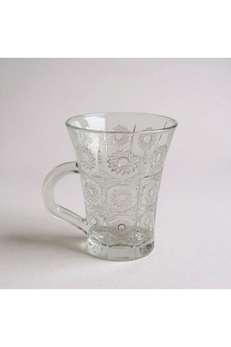 Delisoga Professional Modern Classic Cut Glass Beverage Mugs - 6 - Piece Set - 200ml Each - TryAladdin