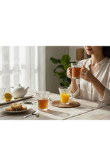 Delisoga Professional Modern Classic Cut Glass Beverage Mugs - 6 - Piece Set - 200ml Each - TryAladdin