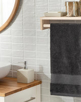 Professional Grade Anthracite Cotton Low Twist Face Towel