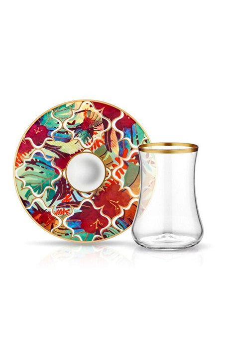 Dervish Premium Amazon Tropic Clear Turkish Tea Glass Set - 6 Piece - TryAladdin