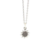 Sterling Silver Tiny Sun Pendant Necklace - Dainty Minimalist
