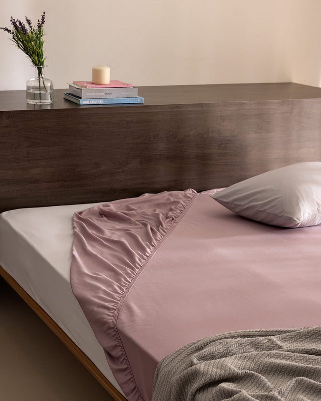 100% Cotton Sateen Fitted Sheet for Double Bed