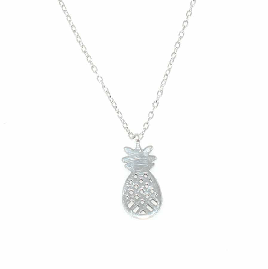 Elegantní náhrdelník s přívěskem ananasu ze stříbra 925 Sterling
