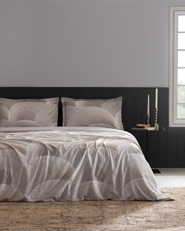 Premium 100% Cotton Sateen Double Duvet Set - Elegant Printed Design