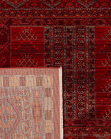 Red Distressed Medallion Area Rug - 6'7" x 9'10" Polyester
