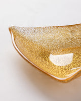 Elegant Glass Decorative Plate - Grelot Gold Finish