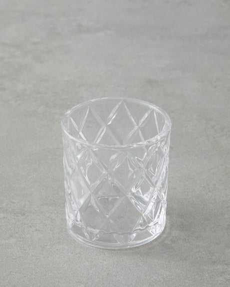 Premium Diamond-Cut Clear Espresso Demitasse Glasses - Set of 6