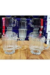 Diba Avm Orlando Professional Crystal Handle Tea & Coffee Glass Mug Set - 6 x 175ml - TryAladdin