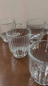 Diba Avm Orlando Professional Crystal Handle Tea & Coffee Glass Mug Set - 6 x 175ml - TryAladdin