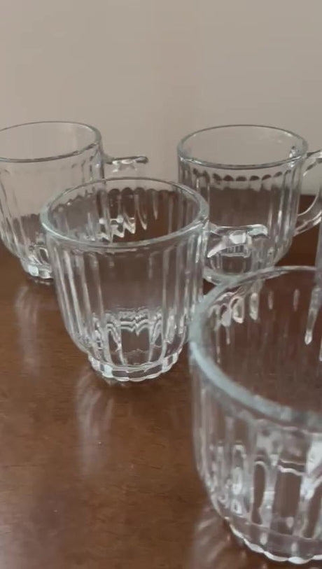 Diba Avm Orlando Professional Crystal Handle Tea & Coffee Glass Mug Set - 6 x 175ml - TryAladdin