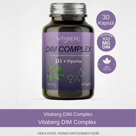 DIM Complex with D3 & Herbal Extracts - Advanced Wellness Support Capsules - TryAladdin