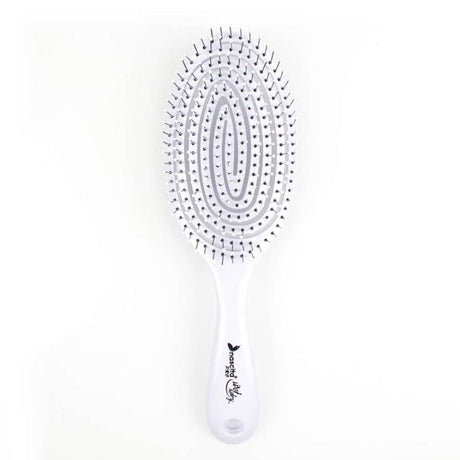 Dimensional Oval Hair Brush for Detangling & Styling - White - TryAladdin