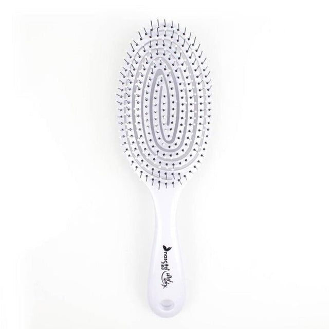Dimensional Oval Hair Brush for Detangling & Styling - White - TryAladdin