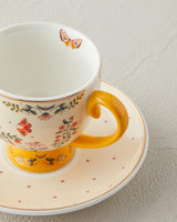Ensemble professionnel de 4 tasses à expresso en porcelaine fine nouvelle moutarde 100 ml
