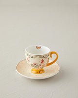 Ensemble professionnel de 4 tasses à expresso en porcelaine fine nouvelle moutarde 100 ml