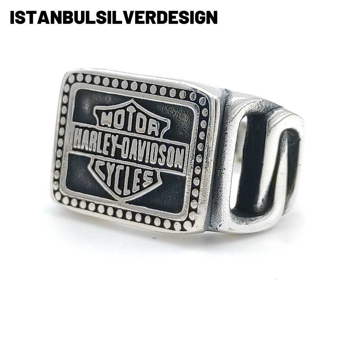 Discover the Essence of Freedom with our 925K Sterling Silver Harley Davidson Ring