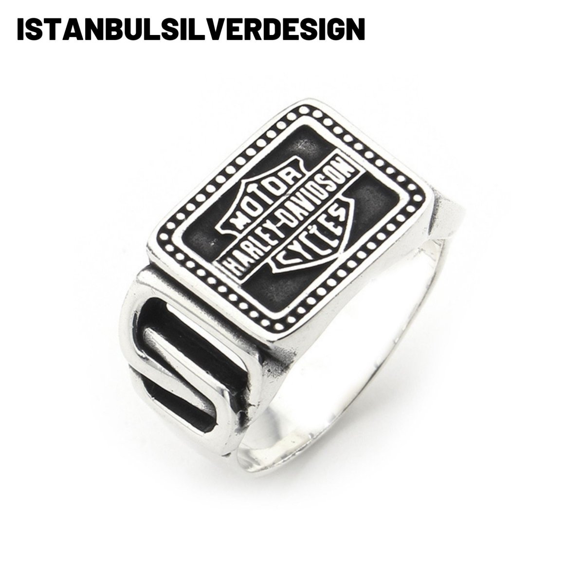 Discover the Essence of Freedom with our 925K Sterling Silver Harley Davidson Ring