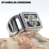 Discover the Essence of Freedom with our 925K Sterling Silver Harley Davidson Ring