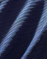 Double 100% Cotton Piped Bed Blanket - Soft & Breathable Summer Throw - Navy White - TryAladdin