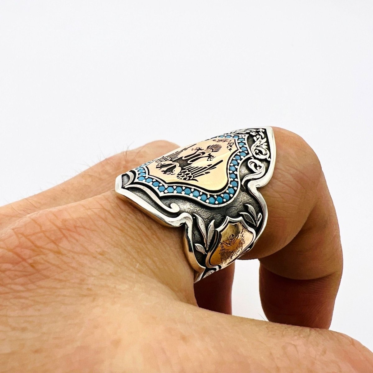 Double Headed Eagle Thumb Ring