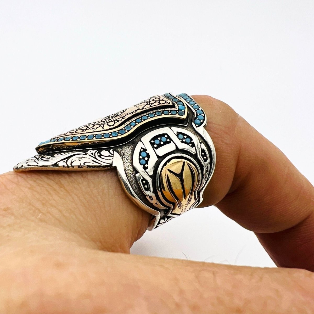 Double Headed Eagle Thumb Ring