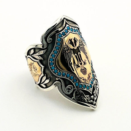 Double Headed Eagle Thumb Ring