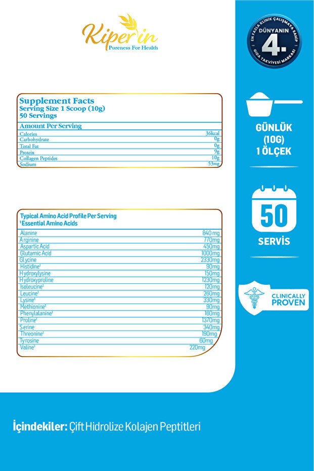 Double Hydrolyzed Collagen Peptides - 500g Unflavored Powder - TryAladdin