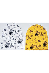 Double - Layered Space Print Baby & Kids Beanie Set - 2 Pack - TryAladdin