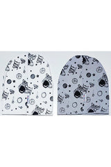 Double - Layered Space Print Baby/Kids Beanie Set (2 - Pack, 1 - 4 Yrs) - TryAladdin