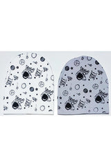 Double - Layered Space Print Baby/Kids Beanie Set (2 - Pack, 1 - 4 Yrs) - TryAladdin