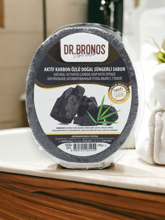 Dr. Bronos | Activated Carbon Soap with Sponge