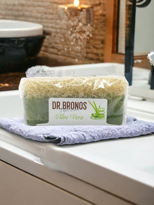 Dr. Bronos | Aloe Vera Soap with Natural Pumpkin Loofah