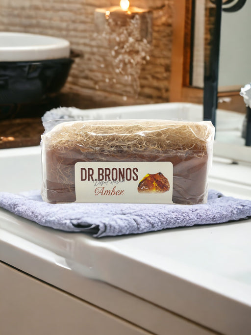 Dr. Bronos | Amber Soap with Natural Pumpkin Loofah Dr. Bronos Natural Fiber Soap