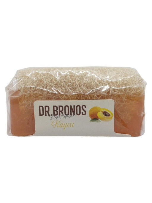 Dr. Bronos | Apricot Soap with Natural Pumpkin Loofah Dr. Bronos Natural Fiber Soap