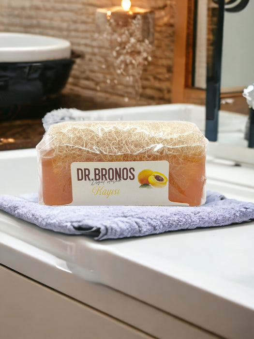 Dr. Bronos | Apricot Soap with Natural Pumpkin Loofah