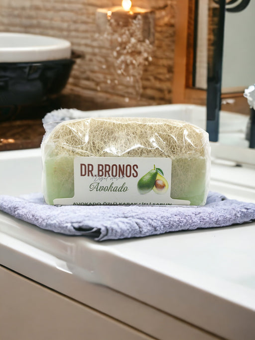Dr. Bronos | Avocado Soap with Natural Pumpkin Loofah Dr. Bronos Natural Fiber Soap
