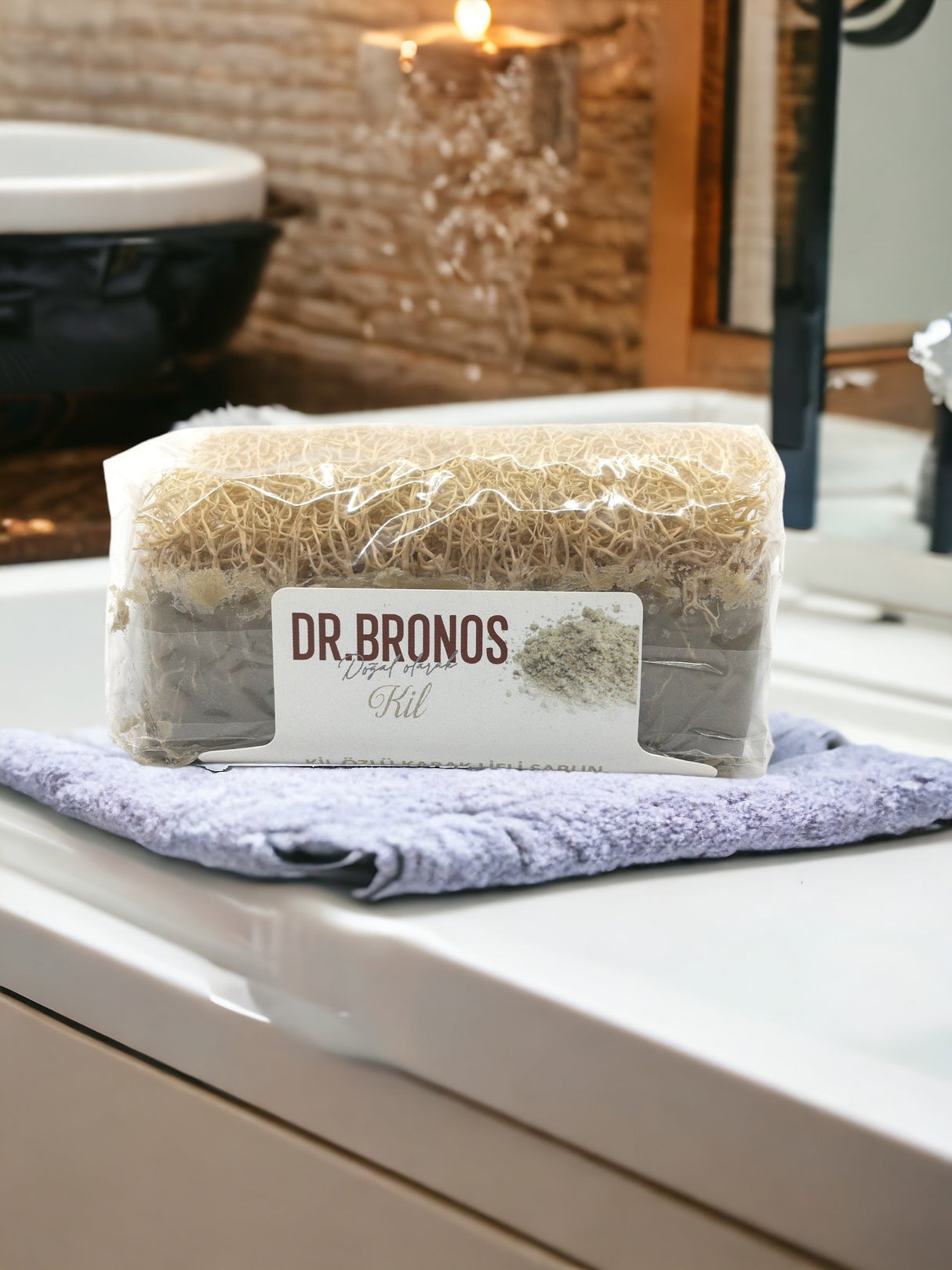 Dr. Bronos | Clay Soap with Natural Pumpkin Loofah - TryAladdin